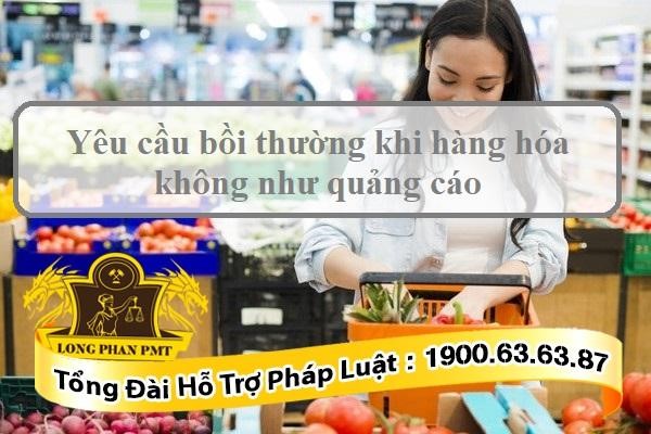 Bồi thường khi hàng không như quảng cáo