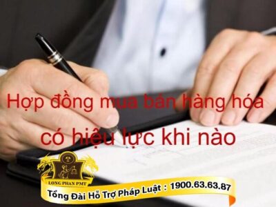 Điều kiện để hợp đồng mua bán có hiệu lực