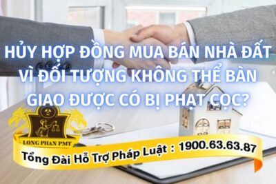 Hủy hợp đồng mua bán nhà đất vì đối tượng không thể bàn giao