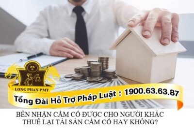 Nghĩa vụ của bên nhận tài sản cầm cố