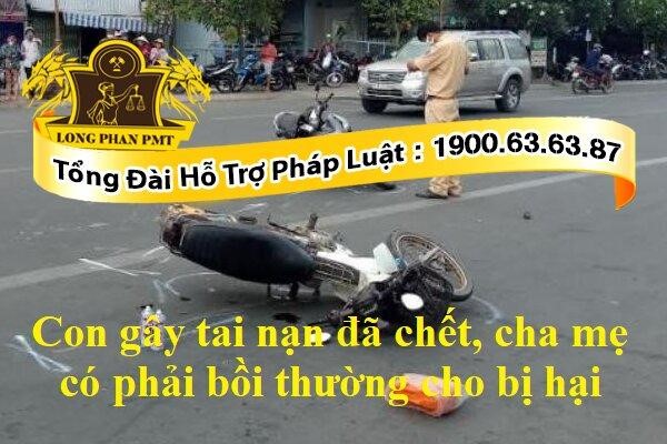 Trách nhiệm bồi thường thiệt hại khi con gây tai nạn