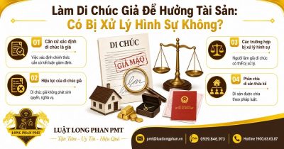 Làm di chúc giả để hưởng tài sản và các hậu quả pháp lý dân sự, hình sự có thể phát sinh.