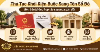 Thủ tục khởi kiện buộc sang tên sổ đỏ khi bên bán không hợp tác sau mua bán đất.