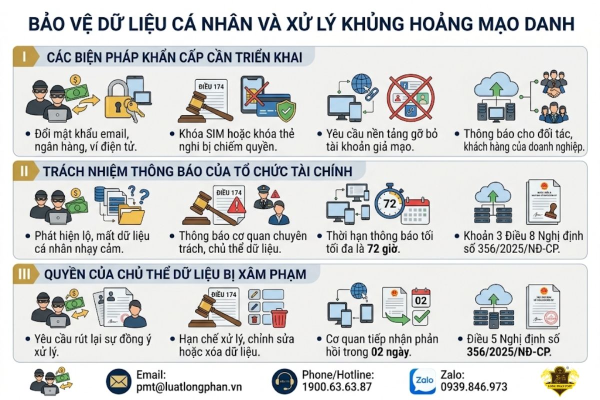 Quy trình triển khai các biện pháp bảo vệ dữ liệu cá nhân và xử lý khủng hoảng mạo danh thương hiệu