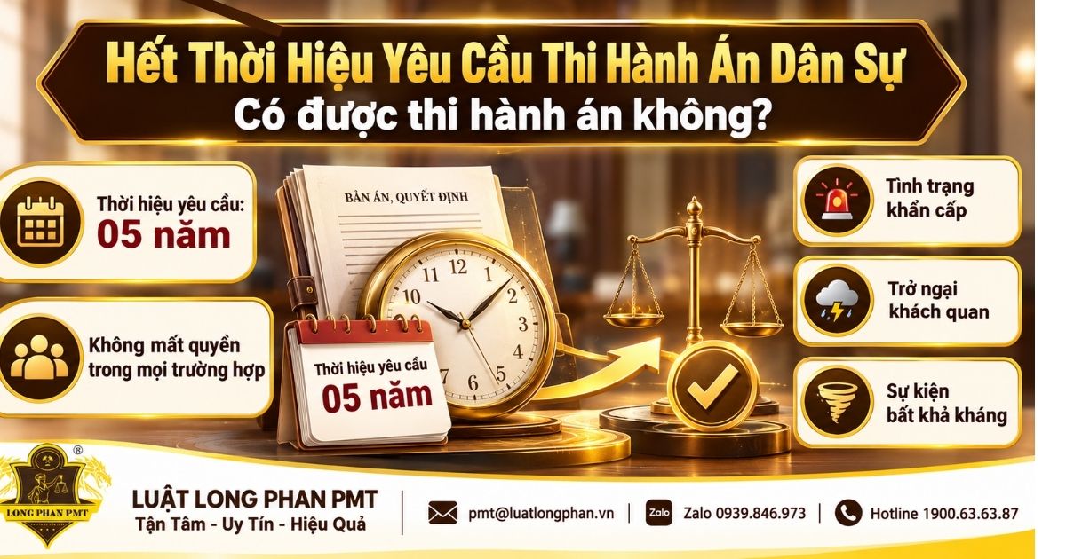Hết thời hiệu yêu cầu thi hành án dân sự và trường hợp được xem xét yêu cầu quá hạn.