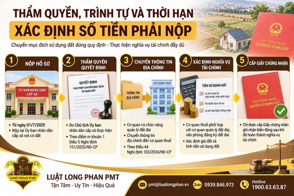 Thẩm quyền, trình tự và thời hạn xác định số tiền phải nộp