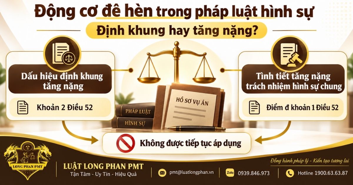 Động cơ đê hèn trong pháp luật hình sự và cách áp dụng định khung, tăng nặng