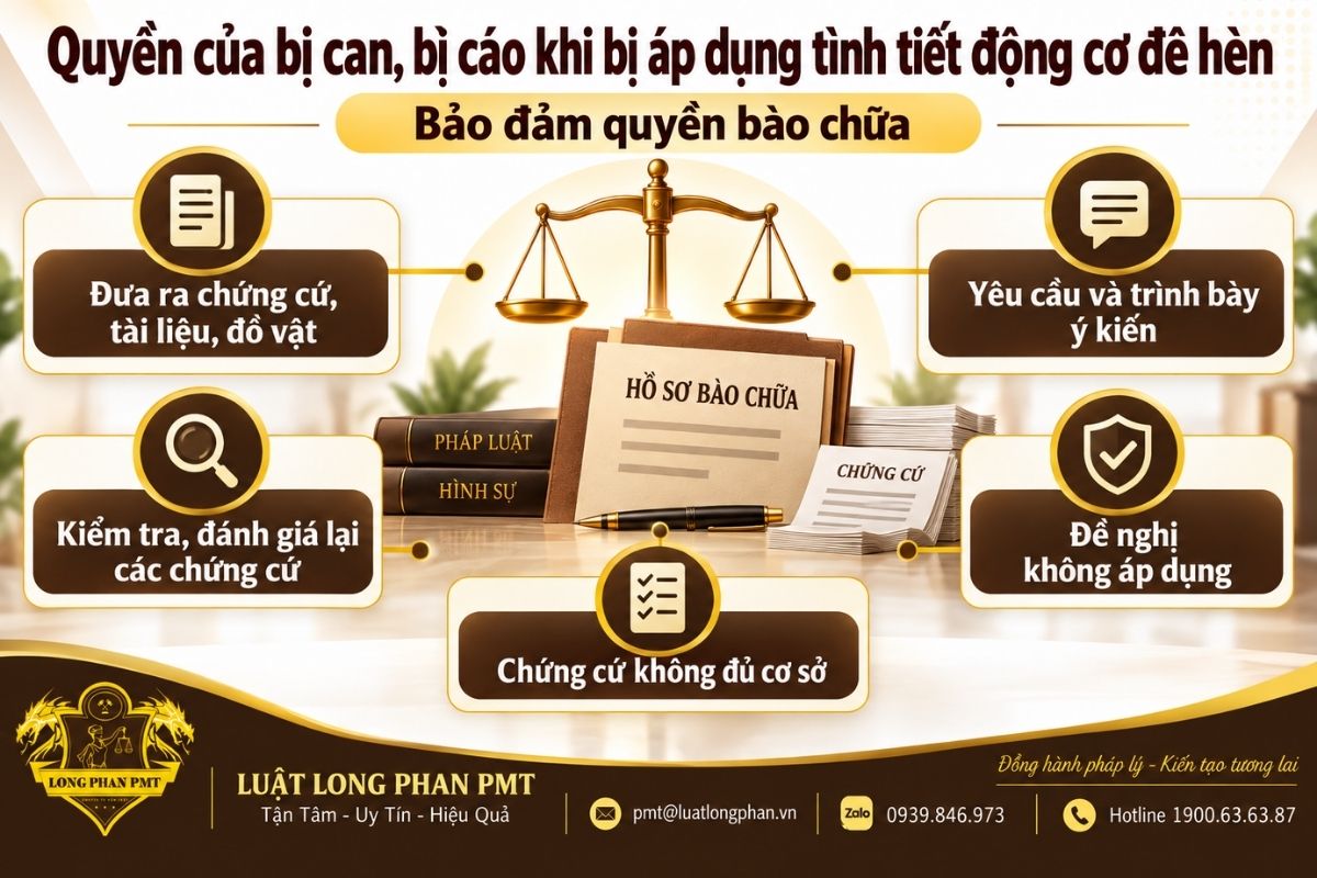 Quyền của bị can khi bị áp dụng tình tiết tăng nặng về động cơ phạm tội