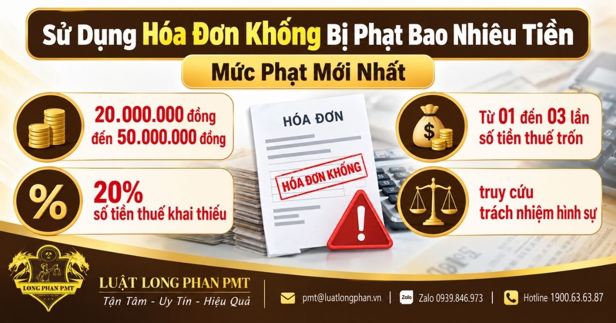 Sử dụng hóa đơn khống bị phạt bao nhiêu tiền theo mức độ ảnh hưởng đến số thuế phải nộp.