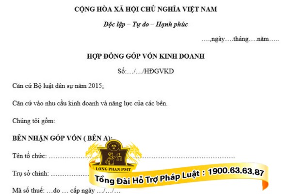 Hợp đồng góp vốn kinh doanh