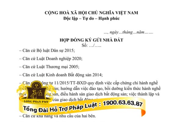 Hợp đồng ký gửi nhà đất