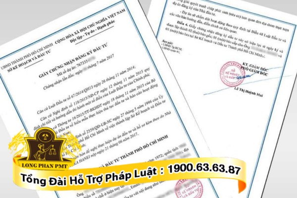 Mẫu giấy chứng nhận đầu tư