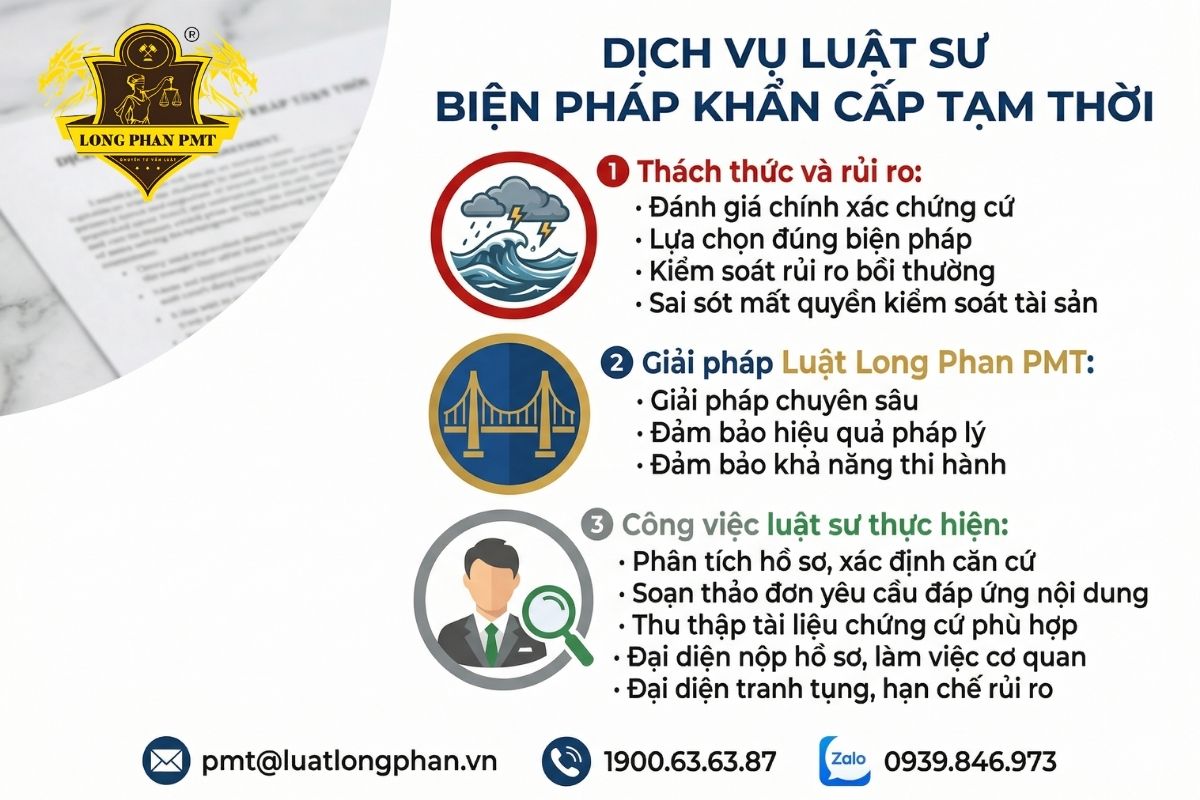 Dịch vụ Luật sư hỗ trợ thủ tục biện pháp khẩn cấp tạm thời tại trọng tài của Luật Long Phan.