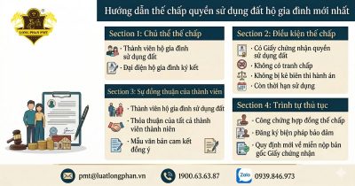 Tổng quan hướng dẫn quy trình thế chấp quyền sử dụng đất hộ gia đình mới nhất hiện nay.