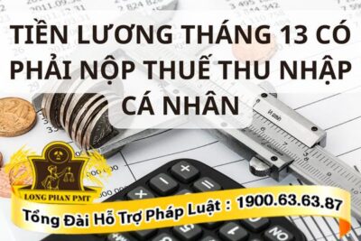 Nộp thuế cho tiền lương tháng 13