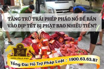 Tàng trữ trái phép pháo nổ để bán vào dịp Tết bị phạt bao nhiêu tiền?