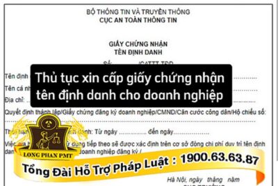 Thủ tục cấp giấy chứng nhận tên định danh cho doanh nghiệp