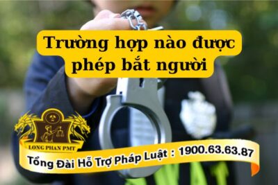 Các trường hợp được phép bắt người trong tố tụng hình sự