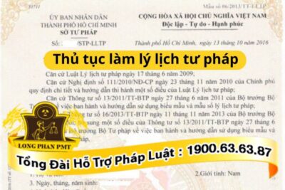 Thủ tục làm lý lịch tư pháp