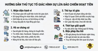 Thủ tục tố giác hình sự lừa đảo chiếm đoạt tiền và các bước thực hiện
