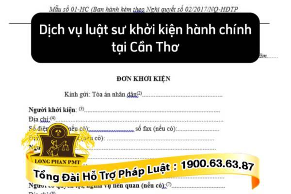 Dịch vụ luật sư khởi kiện hành chính tại Cần Thơ