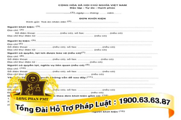 Đơn khởi kiện thay đổi người trực tiếp nuôi con