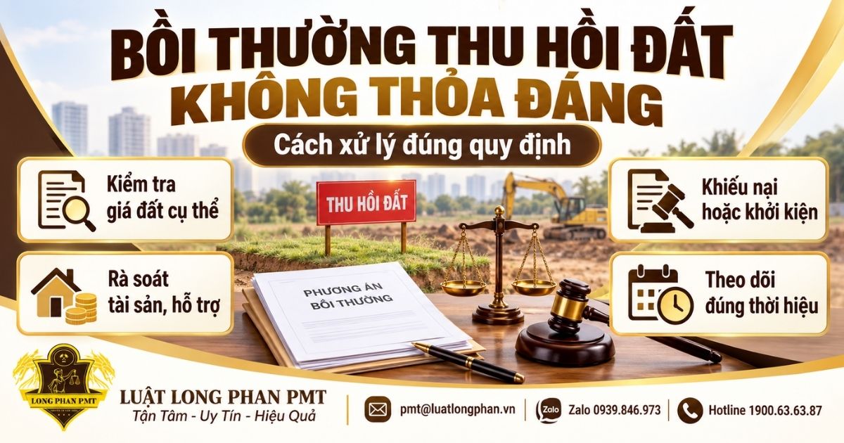 Bồi thường thu hồi đất không thỏa đáng và cách khiếu nại, khởi kiện bảo vệ quyền lợi.