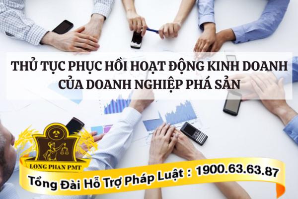 Hướng dẫn thủ tục phục hồi hoạt động kinh doanh