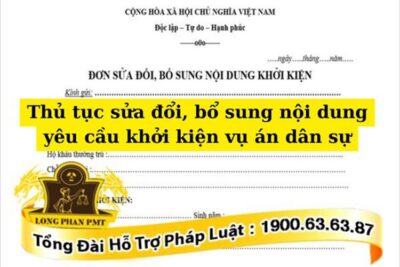 Sửa đổi, bổ sung nội dung yêu cầu khởi kiện vụ án dân sự