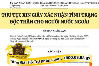 Thủ tục xin giấy xác nhận độc thân
