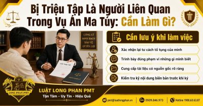 Bị triệu tập là người liên quan trong vụ án ma túy và những việc cần lưu ý khi làm việc.