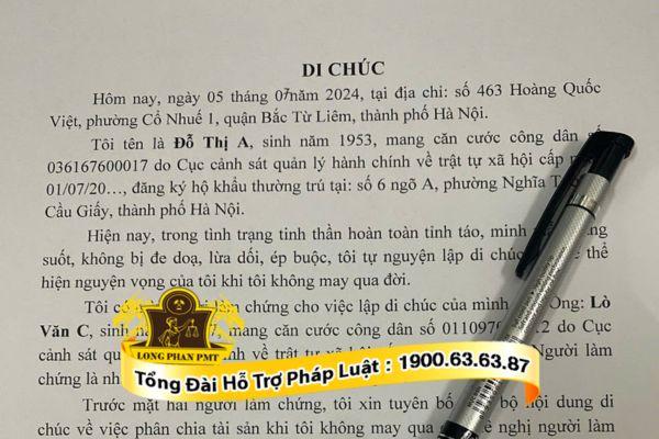 Di chúc được ghi như thế nào thì hợp pháp?