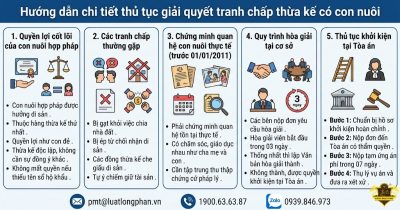 5 bước hướng dẫn giải quyết tranh chấp thừa kế có con nuôi chi tiết