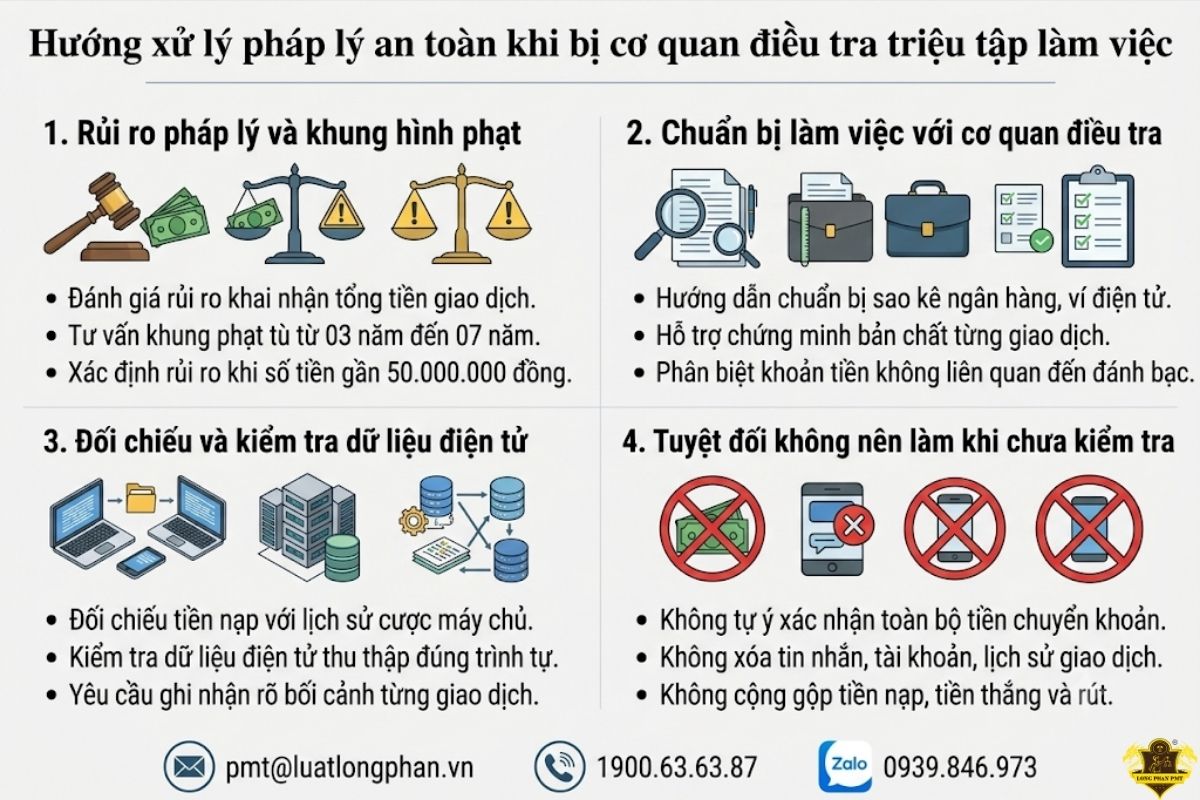 Các bước hướng xử lý pháp lý an toàn khi bị cơ quan điều tra triệu tập làm việc.