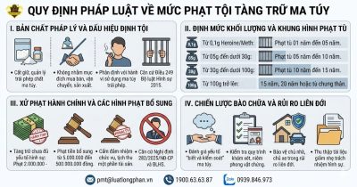 Khung hình phạt tù và mức phạt tiền đối với tội tàng trữ trái phép chất ma túy.