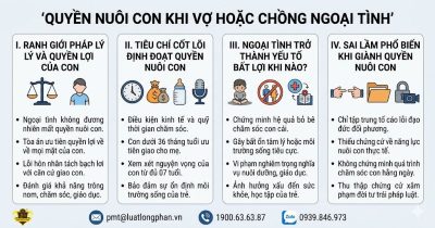 Sơ đồ tiêu chí định đoạt ngoại tình có được giành quyền nuôi con