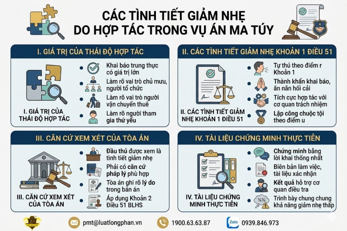 Các nhóm tình tiết giảm nhẹ tội ma túy giúp giảm thiểu mức án tù chung thân