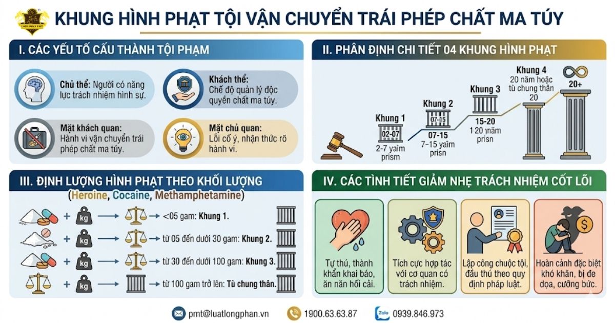  Phân tích hệ thống khung hình phạt tội vận chuyển ma túy trái phép.