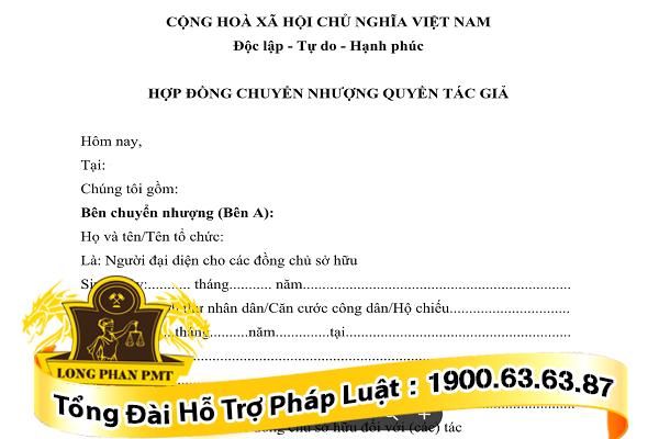 Hợp đồng chuyển nhượng quyền tác giả