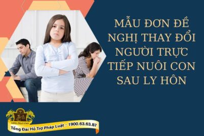 Mẫu đơn thay đổi người trực tiếp nuôi con sau ly hôn