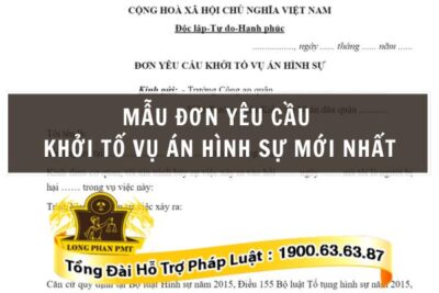Mẫu đơn yêu cầu khởi tố hình sự