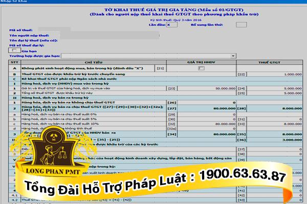 Thực hiện kê khai thuế giá trị gia tăng