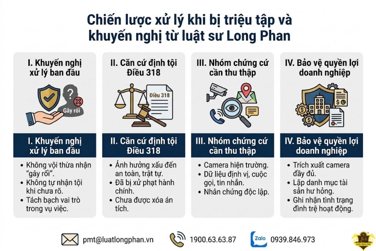 Chiến lược khi bị triệu tập về tội gây rối trật tự công cộng