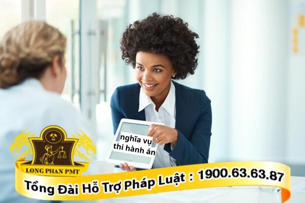 Tư vấn pháp lý về nghĩa vụ thi hành án