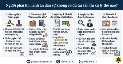 5 bước xử lý người phải thi hành án dân sự không có đủ tài sản.