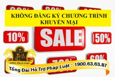 Có bị xử phạt nếu không đăng ký chương trình khuyến mại không