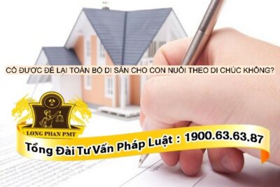 Để lại toàn bộ di sản cho con nuôi theo di chúc