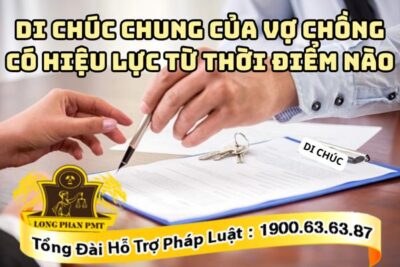 Di chúc chung của vợ chồng