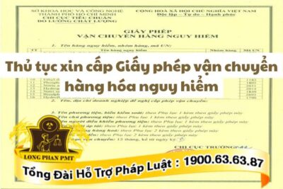 Giấy phép vận chuyển hàng hóa nguy hiểm