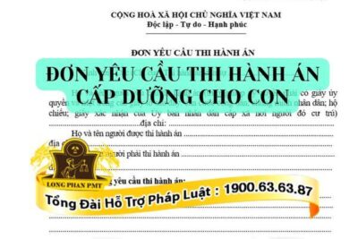 Hướng dẫn cách viết đơn yêu cầu thi hành án cấp dưỡng cho con